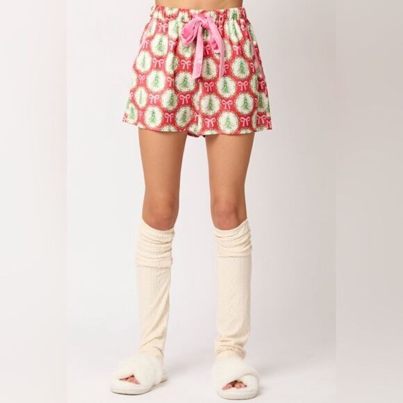 902. SATIN CHRISTMAS TREE AND BOW PJS - Picture 7 of 11